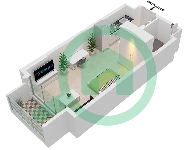 Beverly Boulevard - Studio Apartment Unit 21 FLOOR TYPICAL Floor plan Unit 21 Floor Typical interactive3D