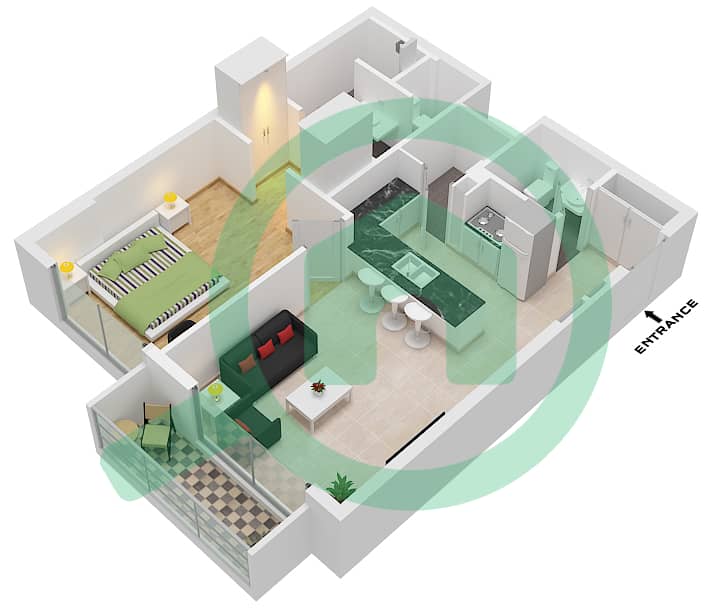 Beverly Boulevard - 1 Bedroom Apartment Unit 25 FLOOR TYPICAL Floor plan Unit 25 Floor Typical interactive3D