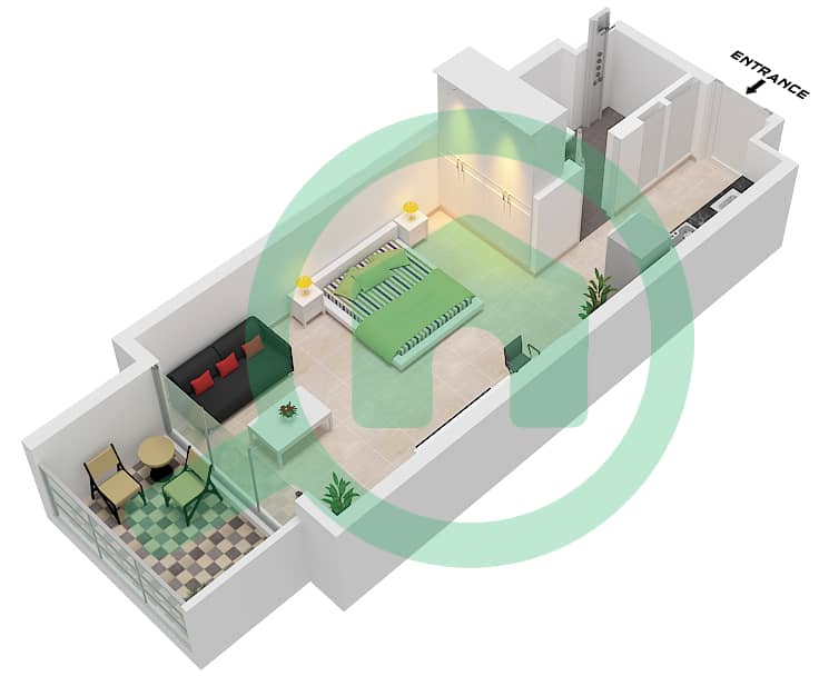 Beverly Boulevard - Studio Apartment Unit 27 FLOOR TYPICAL Floor plan Unit 27 Floor Typical interactive3D