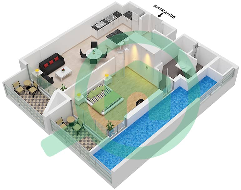 Beverly Boulevard - 1 Bedroom Apartment Unit 26 FLOOR TYPICAL Floor plan Unit 26 Floor Typical interactive3D