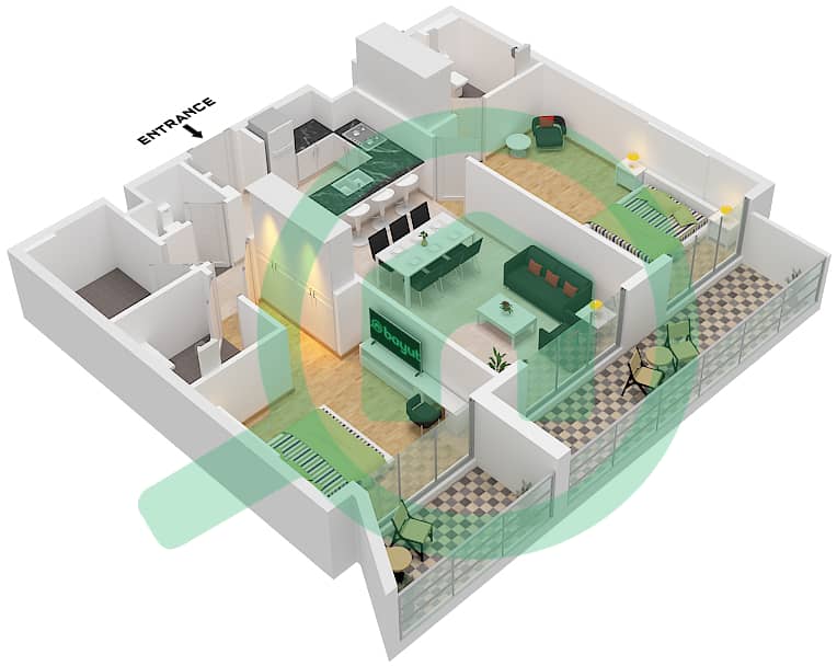 Beverly Boulevard - 2 Bedroom Apartment Unit 31 FLOOR TYPICAL Floor plan Unit 31 Floor Typical interactive3D