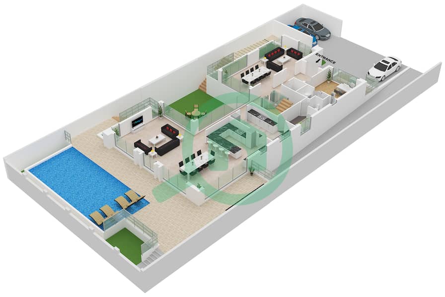Gems Estates 1 - 5 Bedroom Villa Type V55 Floor plan Type V55 Floor Ground Floor interactive3D