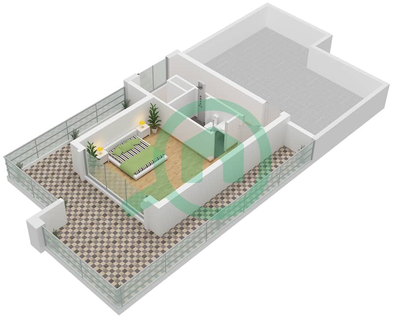 المخططات الطابقية لتصميم النموذج V31 فیلا 5 غرف نوم - جيمز استايتس 1 Type V31 Floor Second Floor interactive3D