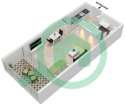 克里斯特马克公寓 - 单身公寓类型／单位A / UNIT 07 FLOOR 4戶型图