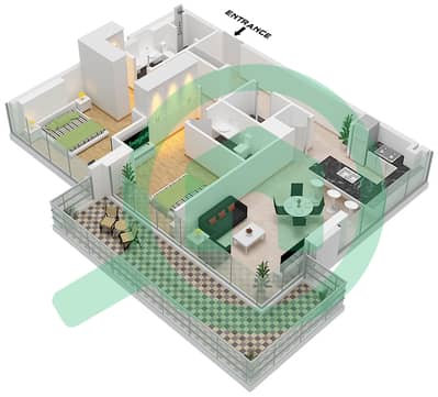 克里斯特马克公寓 - 2 卧室公寓类型／单位A / UNIT 03 FLOOR 4戶型图