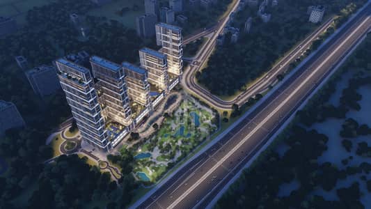 苏巴哈特兰社区， 迪拜 1 卧室单位待售 - nightoverview01. jpg