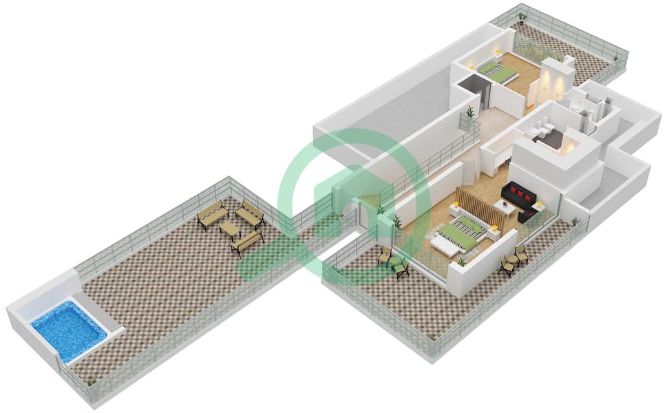 Gems Estates 2 - 7 Bedroom Villa Type V75 Floor plan Type V75 Floor Roof Floor interactive3D