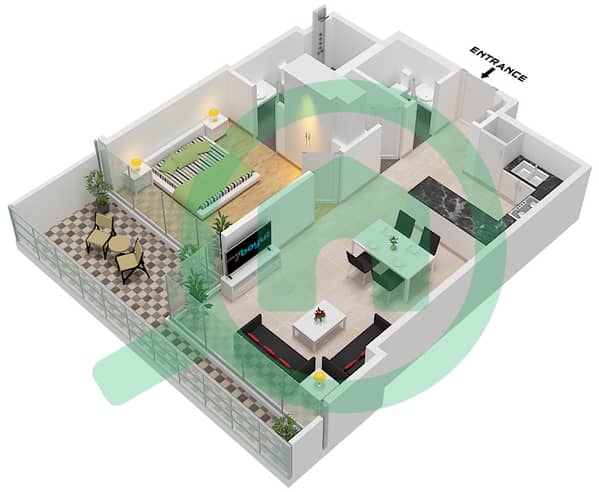 Type B variant 1 Unit 3,5 Floor 12,18,24,30,36,42,48