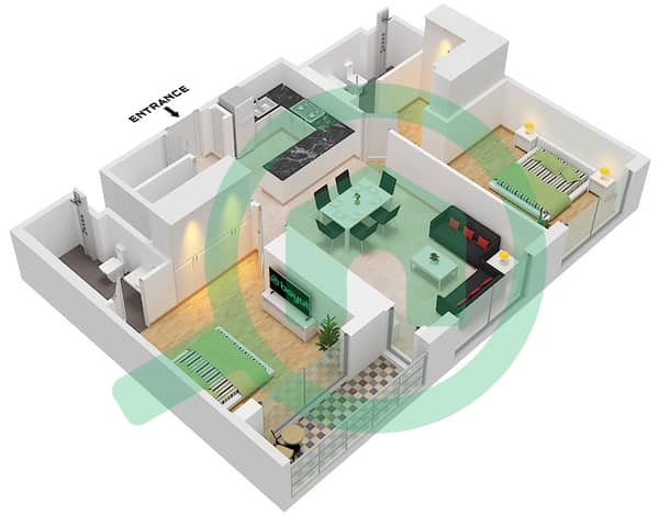 Type A Unit 9, Floor 8-11,14-17,20-23,27-29,32-35,38-41,44-47
