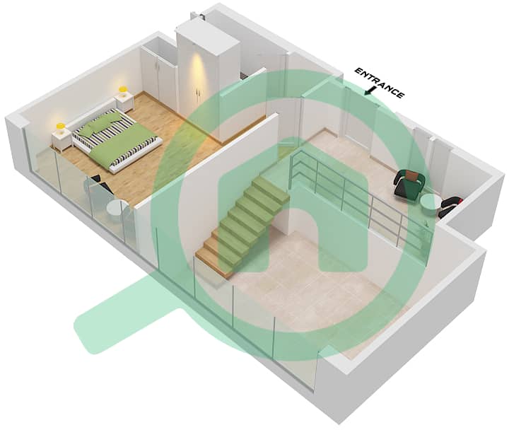 المخططات الطابقية لتصميم النموذج / الوحدة A/UNIT 15 FLOOR 10,19,22 شقة 4 غرف نوم - شوبا وان برج A Type A Unit 15 Upper Floor 10,19,22,31,34,43,46 interactive3D