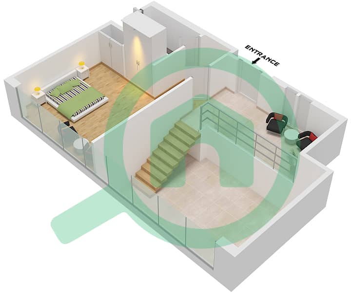 索巴一号大厦 A 座 - 4 卧室公寓类型／单位A1/UNIT 17 FLOOR 10,19,22戶型图 Type A1 Unit 17 Upper Floor 10,19,22,31,34,43,46 interactive3D