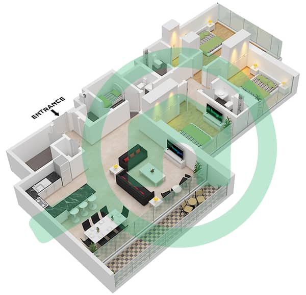 Type A Unit 08 Floor 33-47,53-63