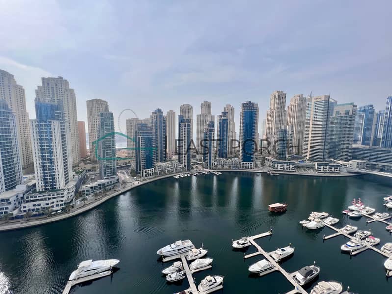 Full Marina View | 3 Bed + Maids | Chiller Free Full Marina View | 3 Bed + Maids | Chiller Free