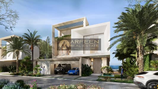 6 Bedroom Villa for Sale in Ajmal Makan City - Sharjah Waterfront, Sharjah - Villa_02 Front corner P. jpg