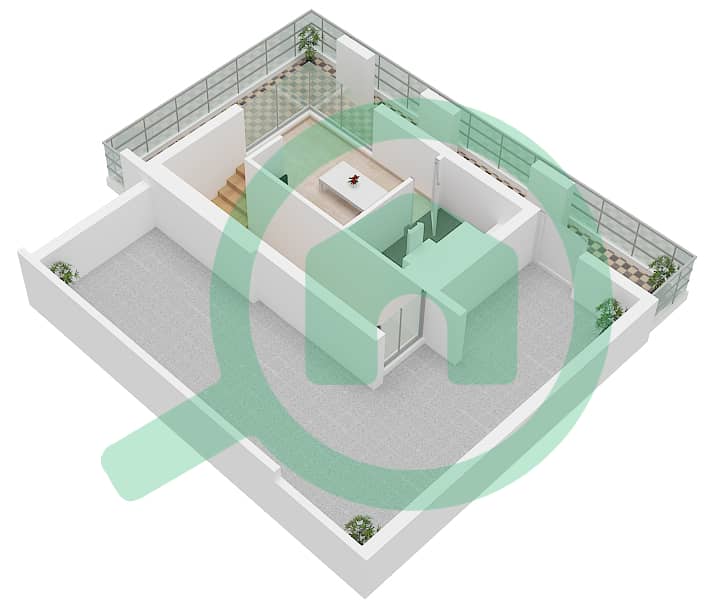 المخططات الطابقية لتصميم النموذج GARDENIA-B فیلا 4 غرف نوم - آفينا Gardenia-B Second floor interactive3D