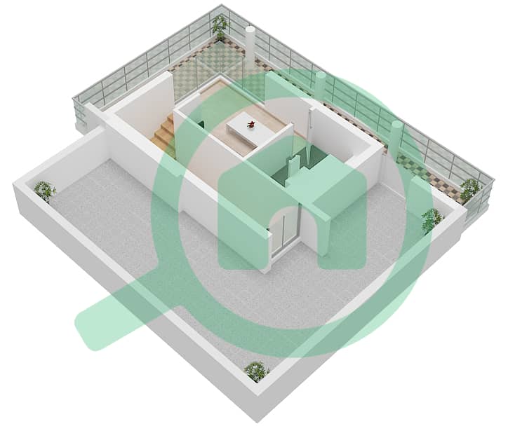 المخططات الطابقية لتصميم النموذج LILLY-B فیلا 4 غرف نوم - آفينا Lilly-B Second floor interactive3D
