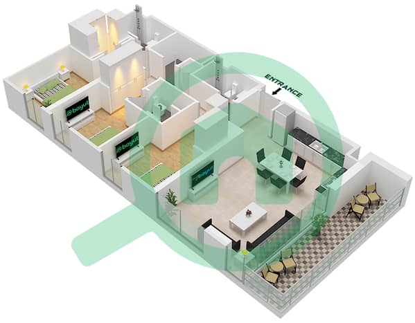 Type 1 Unit 1 Floor 1-8
Type 1 Unit 31 Floor 3-9
Type 1 Unit 29 Floor 10