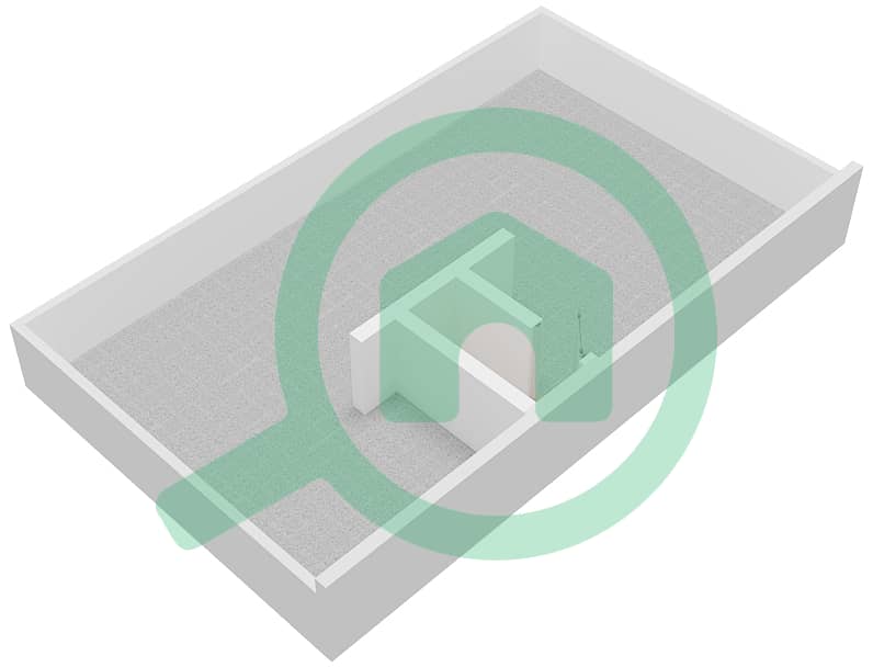 Сансет Вэлли - Таунхаус 3 Cпальни планировка Тип SM Roof Floor interactive3D