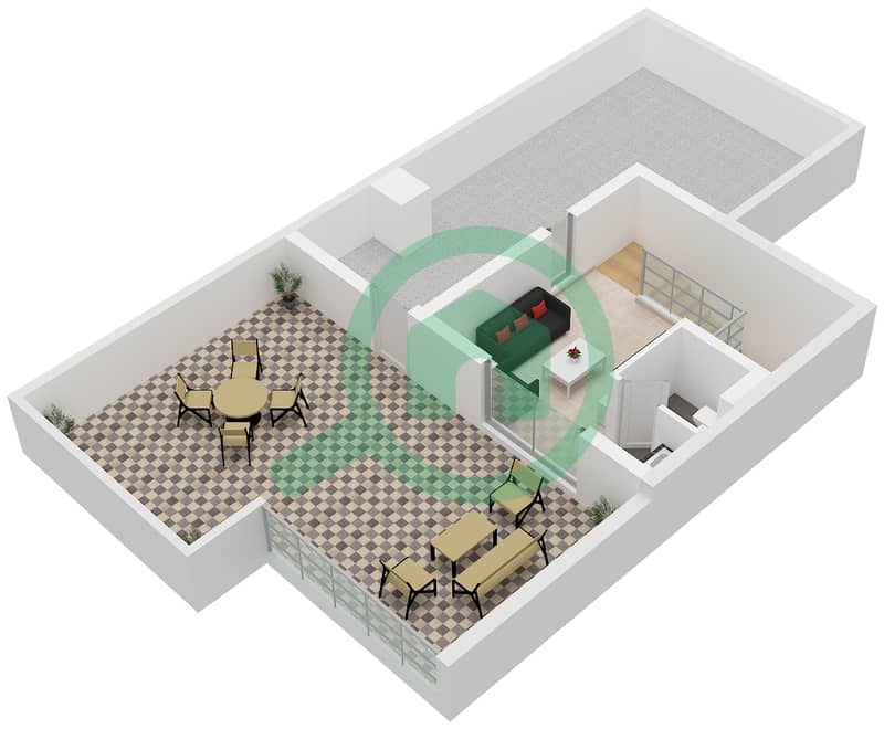 阿拉娜山庄 - 4 卧室联排别墅类型LILAC MIRRORED戶型图 Second Floor interactive3D