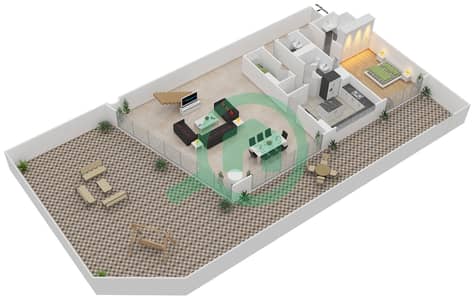 Al Hadeel - 3 Bed Apartments Unit TH7,TH8-F Floor plan