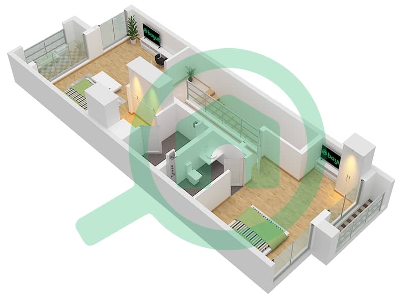 Marbella Villas II - 2 Bedroom Villa Type A1 Floor plan Type A1 Floor First Floor interactive3D