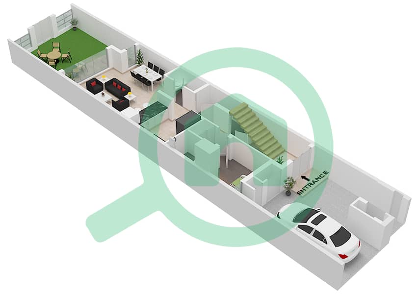 Marbella Villas II - 2 Bedroom Villa Type B Floor plan Type B Floor Ground Floor interactive3D