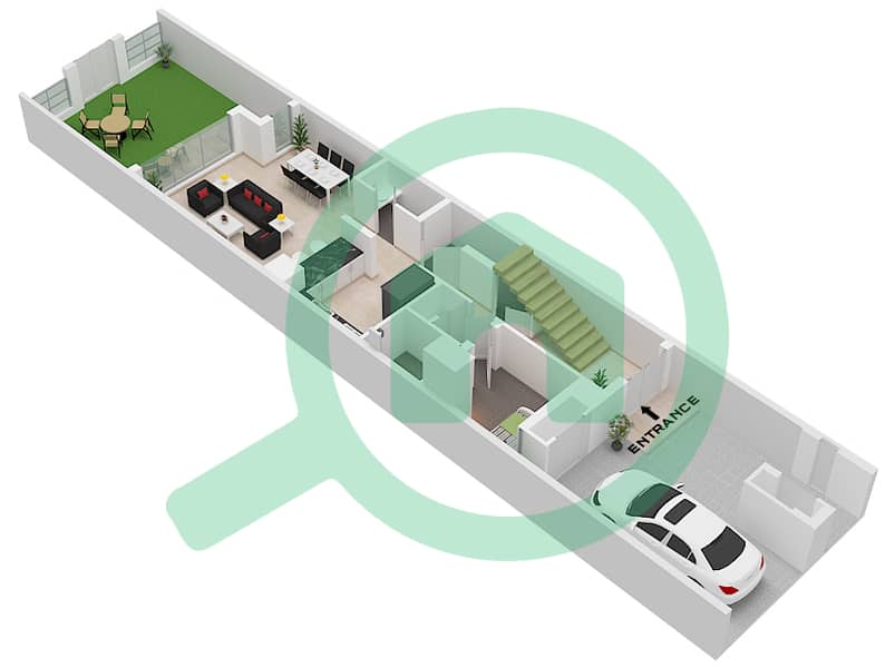Marbella Villas II - 2 Bedroom Villa Type C Floor plan Type C Floor Ground Floor interactive3D
