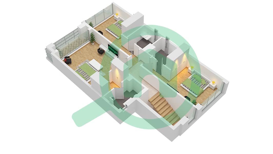 Marbella Villas II - 3 Bedroom Villa Type A Floor plan Type A Floor First Floor interactive3D