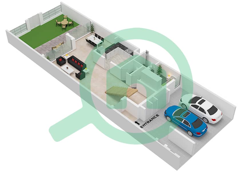 Marbella Villas II - 3 Bedroom Villa Type B1 Floor plan Type B1 Floor Ground Floor interactive3D