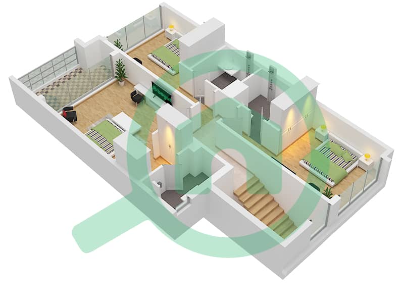 Marbella Villas II - 3 Bedroom Villa Type C Floor plan Type C Floor First Floor interactive3D