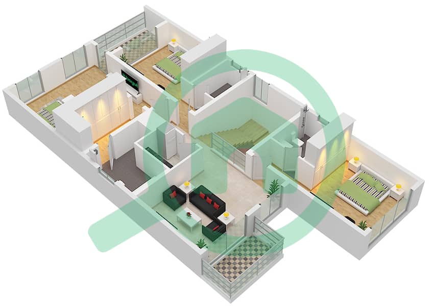 Marbella Villas II - 4 Bedroom Villa Type A Floor plan Type A Floor First Floor interactive3D