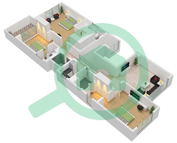 Marbella Villas II - 4 Bedroom Villa Type WATER FRONT Floor plan Type Water Front Floor First Floor interactive3D
