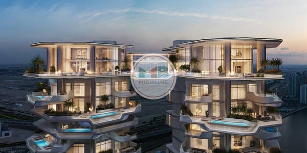 4 Bedroom Apartment for Sale in Business Bay, Dubai - Exterior Hero. jpeg