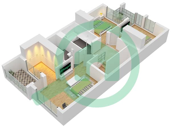 Type 3B1(M) Unit Mid Floor First Floor