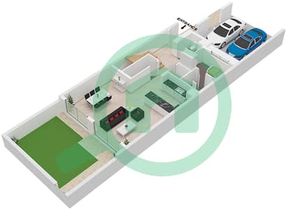 Mudon Al Ranim 7 - 3 Bedroom Townhouse Type/unit 3B2 / UNIT MID Floor plan