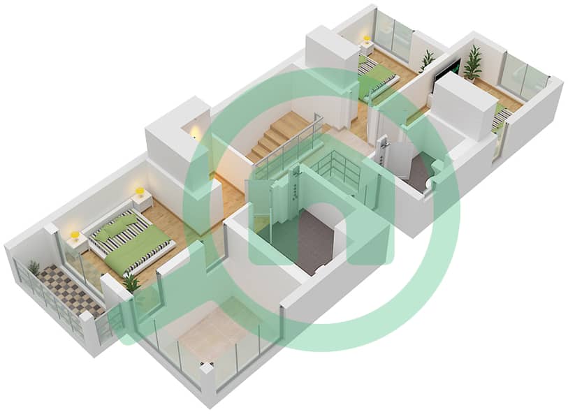 Mudon Al Ranim 7 - 4 Bedroom Townhouse Type/unit 4B1 / UNIT END Floor plan Type 4B1 Unit End Floor First Floor interactive3D