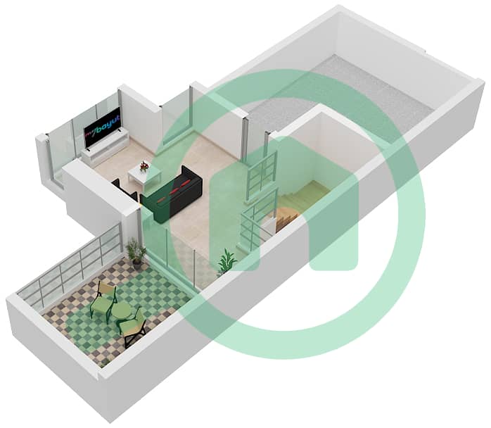 Mudon Al Ranim 7 - 4 Bedroom Townhouse Type/unit 4B2(M) / UNIT END Floor plan Type 4B2(M) Unit End Floor Roof Floor interactive3D