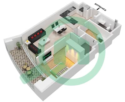 Palm Beach Tower 3 - 1 Bedroom Apartment Unit 4 FLOOR 16-35 Floor plan