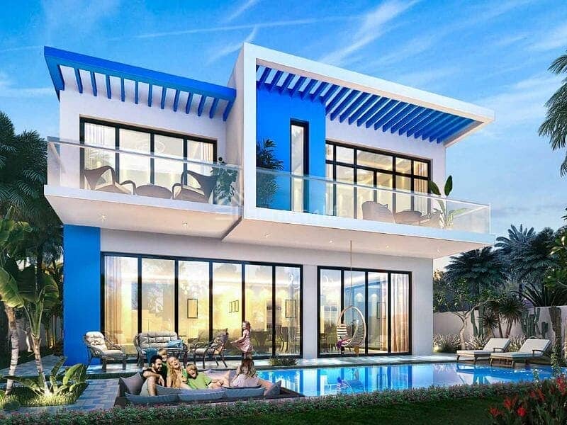 位于大马士革湖住宅，圣托里尼别墅 4 卧室的联排别墅 2300000 AED - 9756515