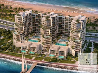 2 Bedroom Apartment for Sale in Al Marjan Island, Ras Al Khaimah - Building Aerial View. jpeg