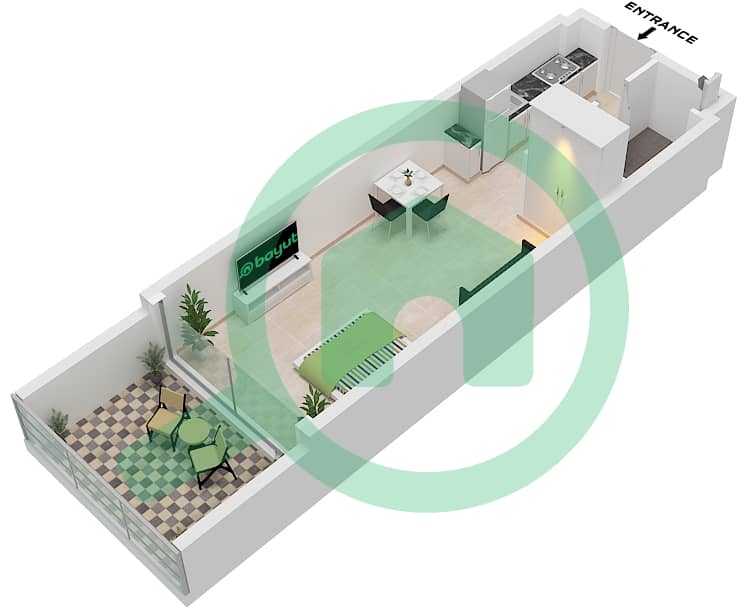 المخططات الطابقية لتصميم الوحدة 7,9,14,16 FLOOR 1-4 شقة استوديو - سمانا ميامي 2 "Unit 9,16 Floor 1
Unit 7,14 Floor 2-4" interactive3D