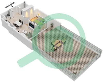 Trillionaire Residences by Binghatti - 1 Bedroom Apartment Type 1 Floor plan