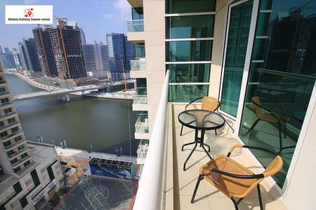 1 Bedroom Flat for Rent in Business Bay, Dubai - Hot offer, NO extra charges ,1B/R apart in Business Bay WITH balcony and canal view,, All bills included, NO Commission
