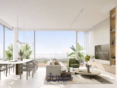 迪拜山庄， 迪拜 1 卧室公寓待售 - Ellington House_Apartment_Living Room. jpg