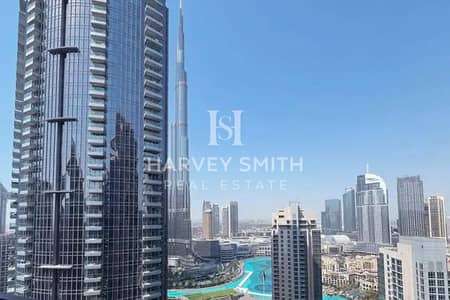 3 Bedroom Flat for Rent in Downtown Dubai, Dubai - Burj + Fountain Views | Fully Furnished | Vacant