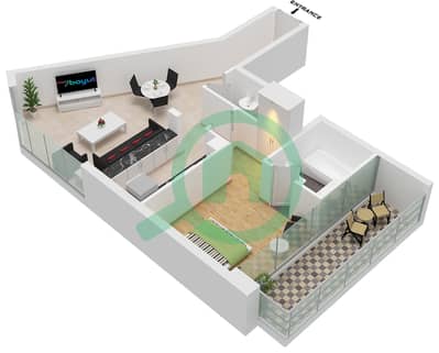 Viridis Tower A - 1 Bedroom Apartment Type/unit 1 / UNIT 9, FLOOR 2-13 Floor plan
