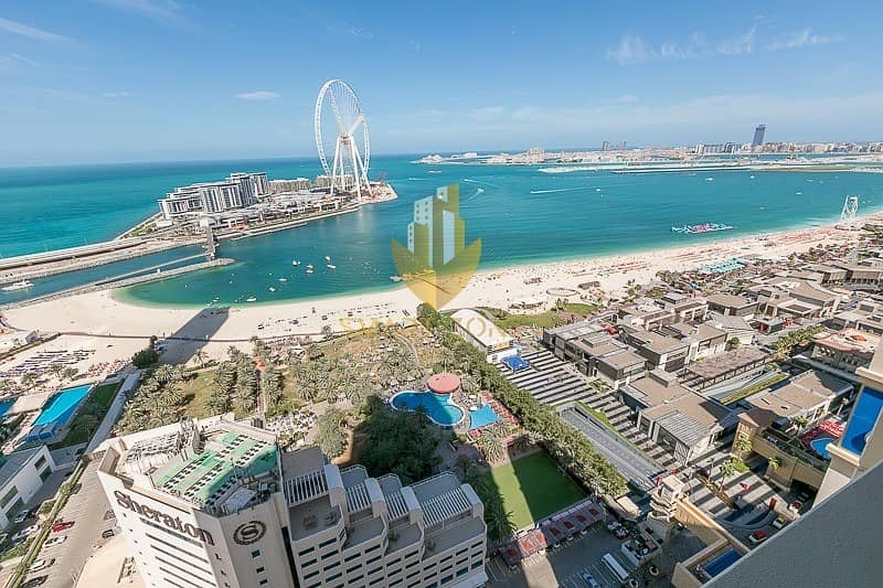 FULL SEA and DUBAI EYE VIEW - 2 BHK apartment in JBR