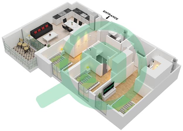 Type 3 Unit 18 Floor 3-11
Type 3 Unit 16 Floor 12-13
Type 3 Unit 14 Floor 14-15
Type 3 Unit 12 Floor 16