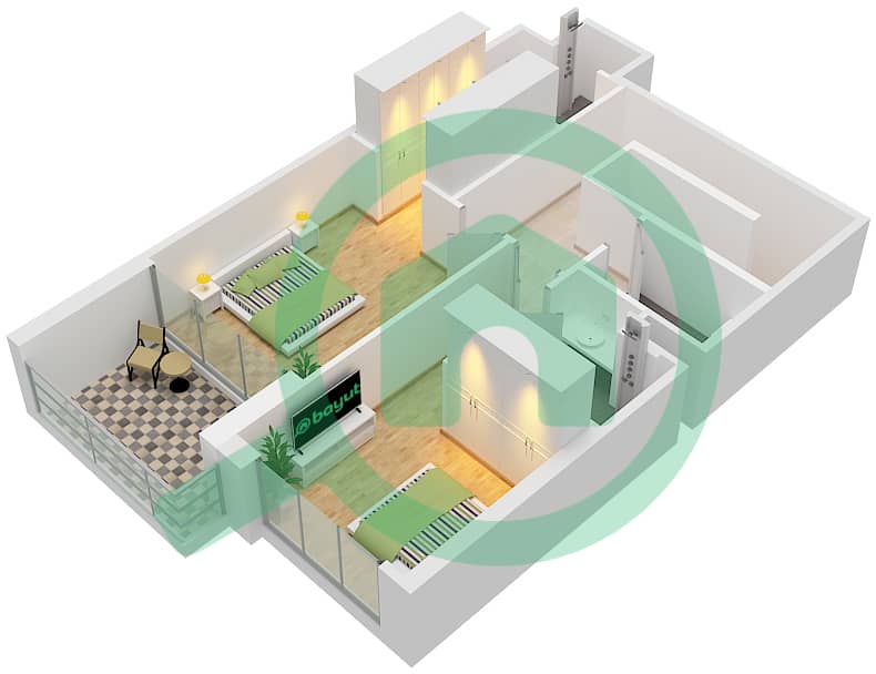 Tower A - 3 Bedroom Townhouse Unit 1,3,5 Floor plan Unit 1,3,5 Floor First interactive3D