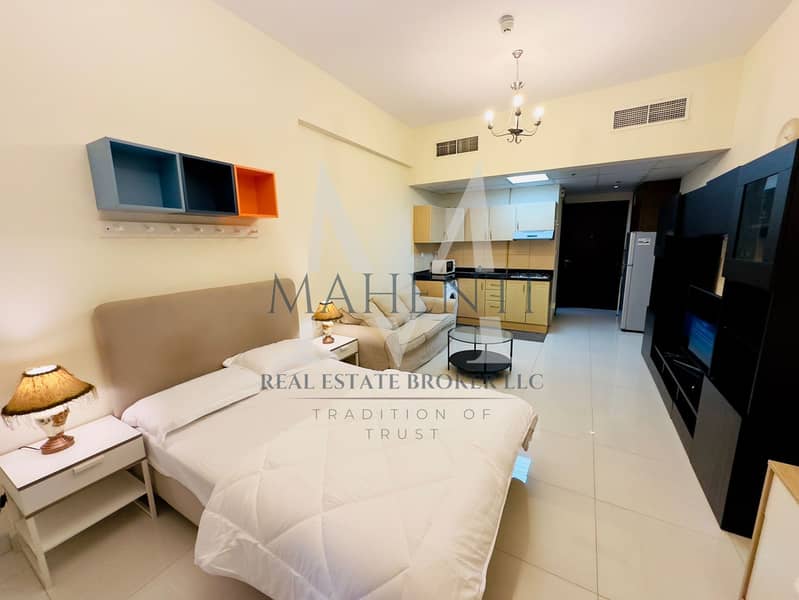 Efficient Elegance Fully Furnished, Studio, for Rent in Sports City